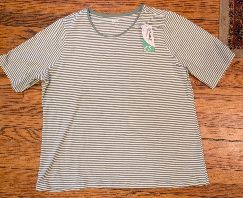 NWT Lands End Tencel Soft T Shirt Women's 2XL Olive Green